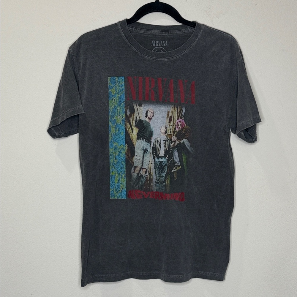 Urban Outfitters Nirvana Nevermind T Shirt Womens Medium Gray Short Sleeve